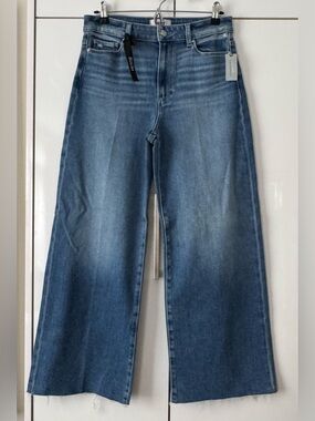 NWT Size 29P  - Paige Anessa Petite Wide Leg Jean 93% Cotton (NWT $385)